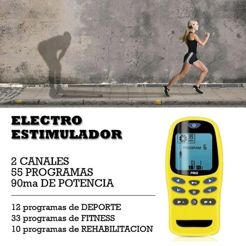 Electroestimulador Muscular Nibra Pro - 55 Funciones - Ariana Fisio